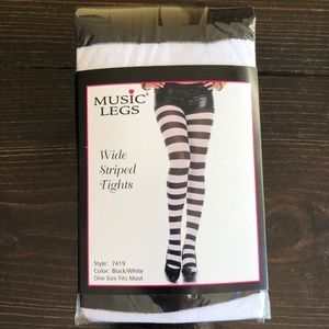 NWT Music Legs Wide Striped Tights One Size